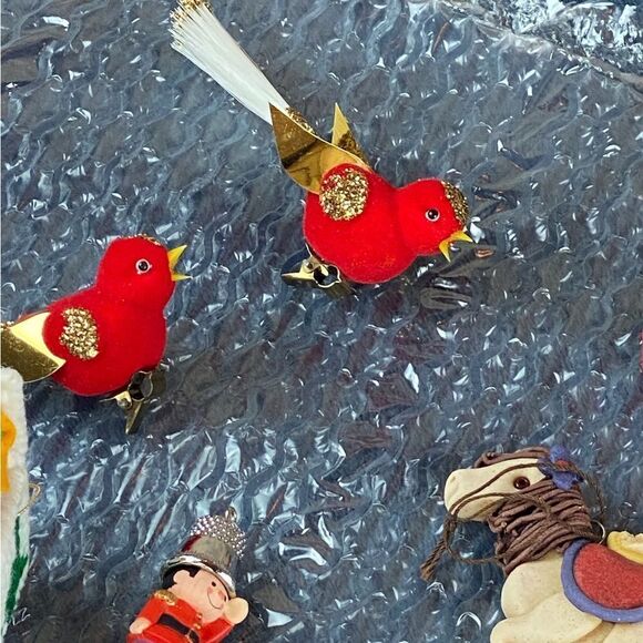 Set of various multiple small Christmas ornaments, many handmade - Picture 4 of 11